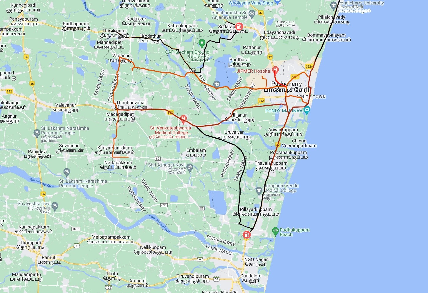 Puducherry Distribution Map